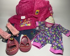 Build A Bear Girls Clothing Shirt Shorts Shoes Carrier Pjs Happy Birthday Lot