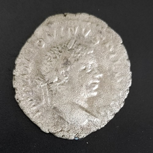Ancient Roman Elagabalus Denarius Coin! Abundantia Reverse VF, RIC IV 56b