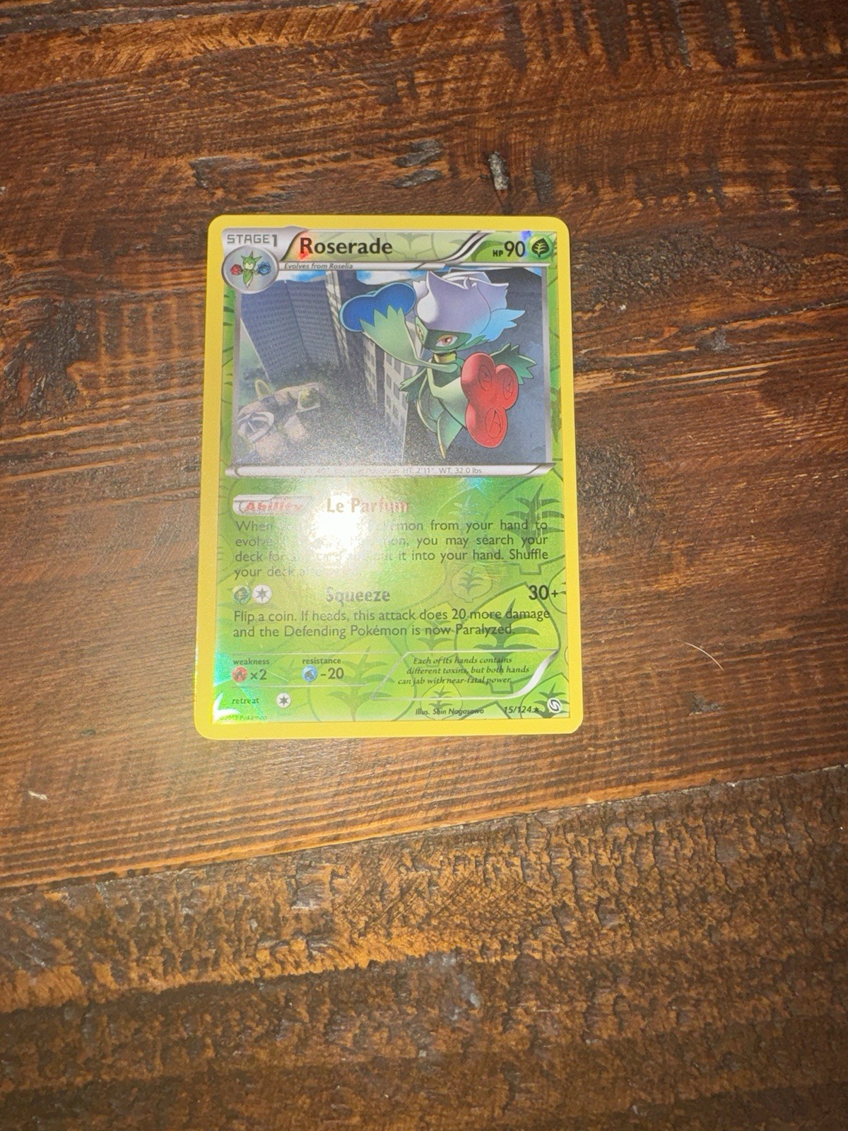 Roserade 15/124 Dragons Exalted Reverse Holo NM-