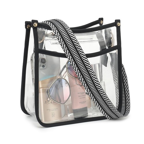 Clear Crossbody Bag Stadium Approved - Clear Purses for Women with Adjustable...