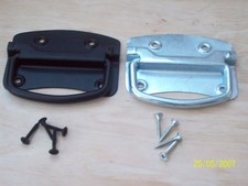 HEAVY DUTY STRONG CHEST CASE HANDLES IN ZINC AND BLACK
