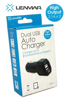 Lenmar Schnell Dual 2 USB Port 4.2A Auto Ladegerät für iPhone Samsung Huawei Nokia HTC