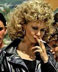 Olivia Newton-John as Sandy in the movie Grease Smoking Photo Print Poster