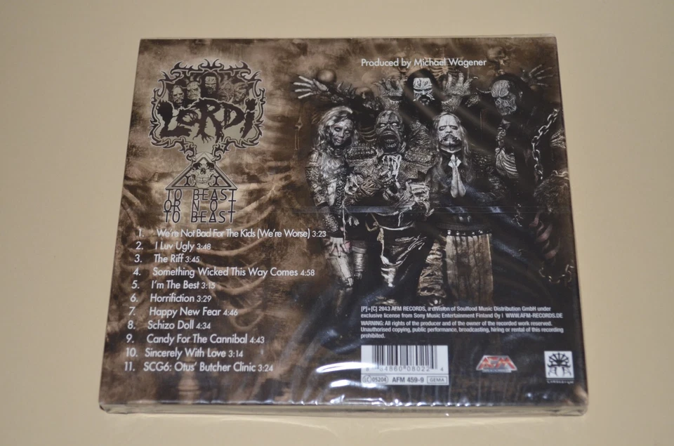 Lordi – To Beast Or Not To Beast / AFM Records 2013 / Digipak New Sealed - Bild 2 von 2