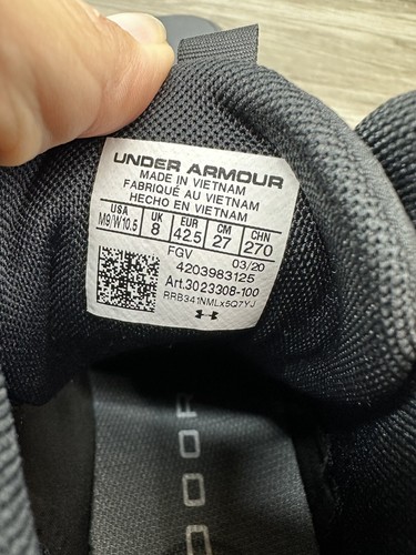 Under Armour Charged Bandit Mid Hiking Boots Shoes Men’s Sz 9 Womens Sz 10.5 - Picture 8 of 8
