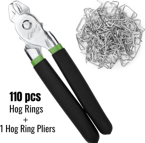 Kit de alicates de anillo de cerdo paquete de 110 para tapicería esgrima automotriz - Imagen 4 de 11