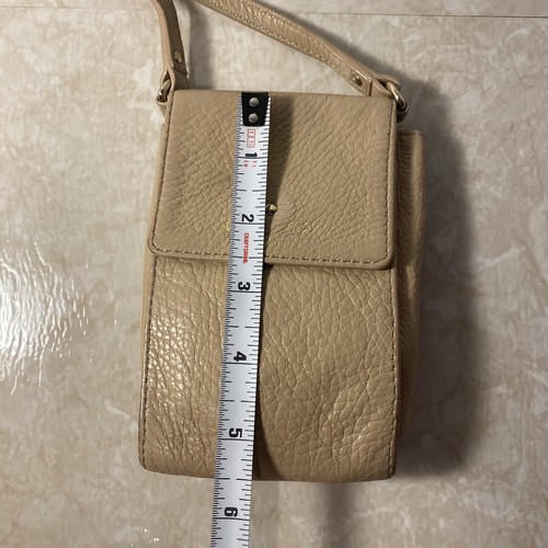 Kate Spade New York Crossbody Leather Phone / Card Pouch Bag Beige 3.5” X 5.5” - Picture 5 of 8