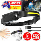 <!--F#f_0-->Waterproof COB LED Motion Sensor Head Torch Headlight USB Rechargeable Headlamp<!--F/-->
