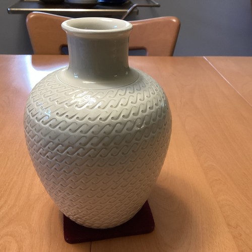 Vintage Raymor Waves Vase Italy Bitossi (?) 8 X 6 Cream - Picture 5 of 8