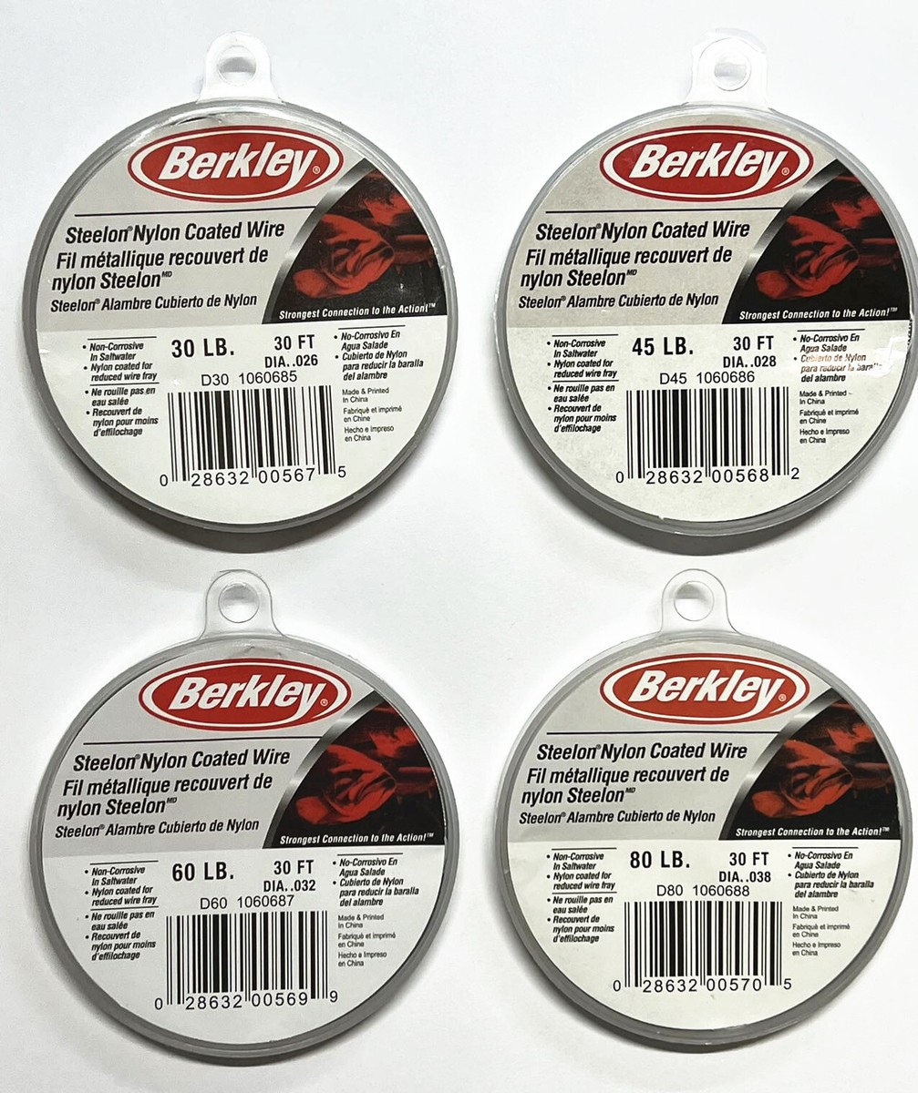 Berkley Steelon Nylon Coated Wire Fishing Lure Rigging 45 LB