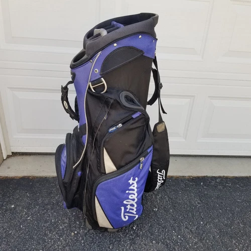 Titleist Cart Cart Golf Bag Black Blue 14 Way