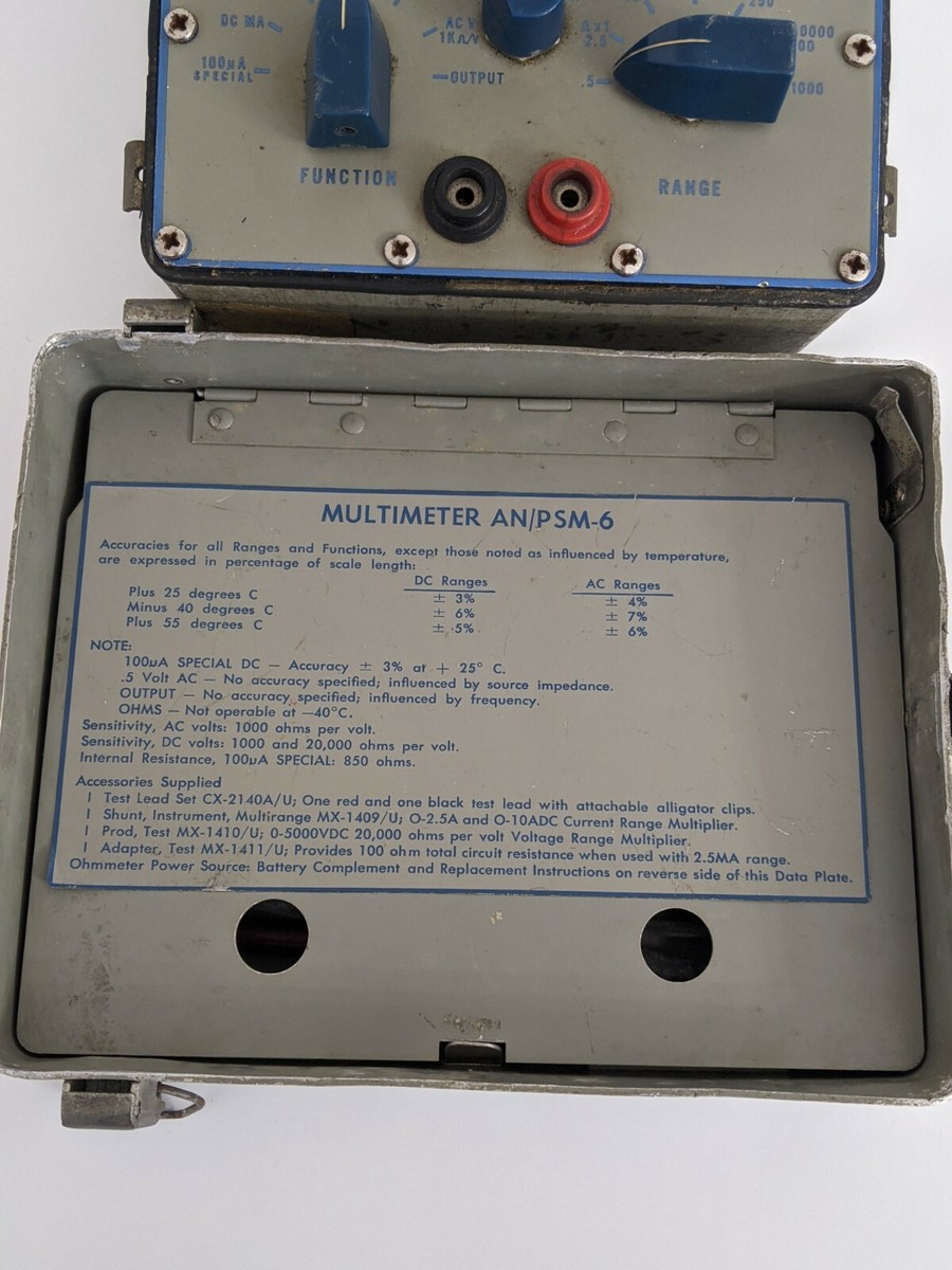 U.S. Property ME-70A PSM-6 Multimeter AF 33 USAF Bruno New