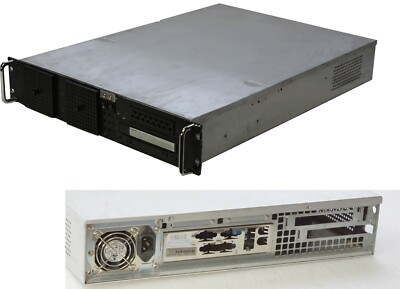 2U 19'' 48cm SERVERGEHÄUSE 460W ATX NETZTEIL 5x COOLER PCI RISER KARTE CDROM L85
