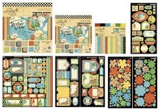 Graphic 45 Mother Goose Paper Pads,Chipboard, Stickers,Flowers,Tags Pockets