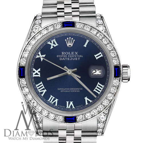 Rolex 26mm Datejust Navy Blue Roman 