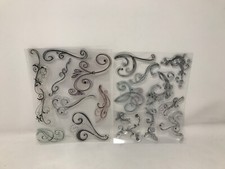 Perfectly Clear STAMPENDOUS clear floral rubber stamp set comes with 2 used
