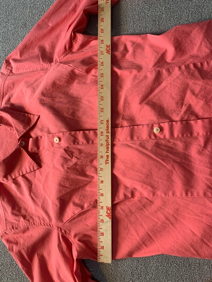 Liz Claiborne Long Sleeve shirt size 14 womens Button Up Coral Pink - Image 4 of 4