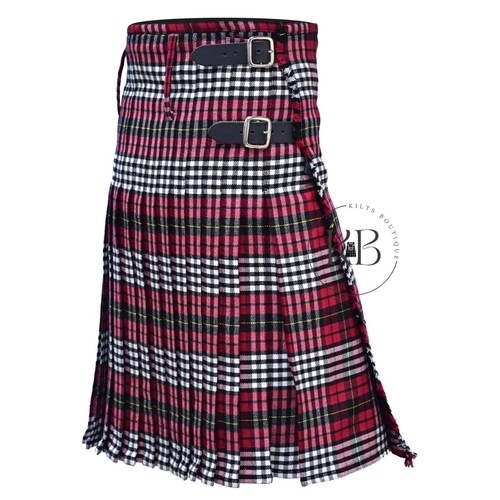 Scottish Men's Morton Tartan Traditional 8 Yard Kilt 16oz - Picture 2 of 5