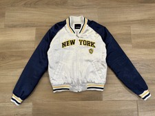 Vintage Southpole Women's Bomber Jacket Large Short Length New York Satin Y2k