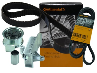 CONTI Zahnriemen Keilrippenriemen +Rollen Dämpfer VW SEAT FORD SKODA AUDI 1.9TDI