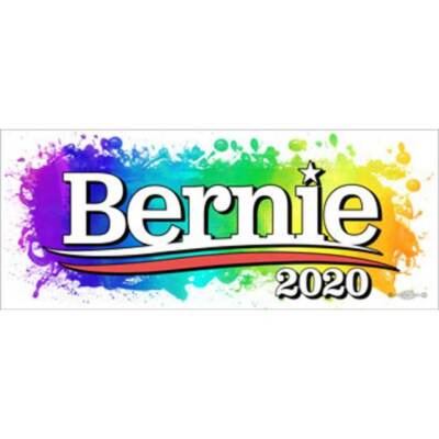 Bernie Sanders 2020 For President Multi Color Background Bumper Sticker ...