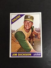 1966 TOPPS JIM DICKSON, #201, NM/MT (Free Shipping On Any 3!)