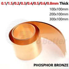 Phosphor Bronze Sheet Plate Panel Roll Foil Thick 0.1/0.2/0.3/0.4/0.5/0.6/0.8mm