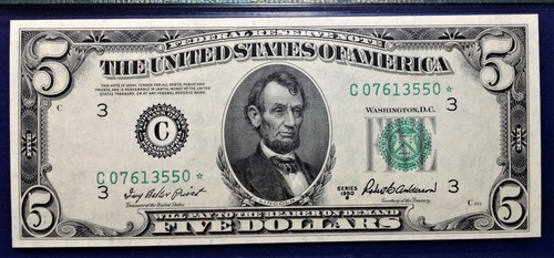 1950B $5 Federal Reserve Note Fr-1963-C* Philadelphia PMG65 Gem EPQ - Picture 2 of 4
