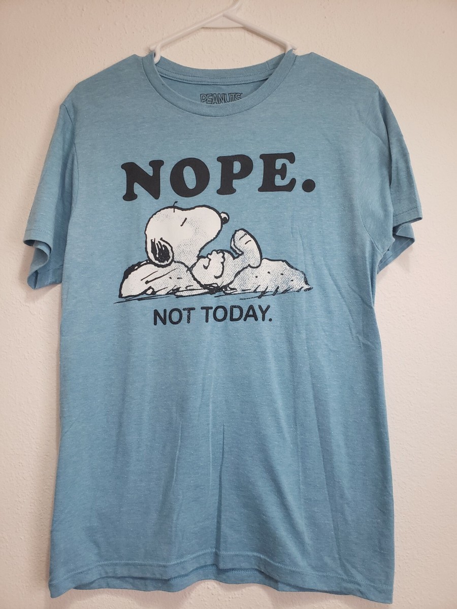 【US規格】希少 PEANUTS NOPE NOT TODAY Tシャツ 青 L US規格】希少 PEANUTS NOPE NOT TODAY Tシャツ 青 L