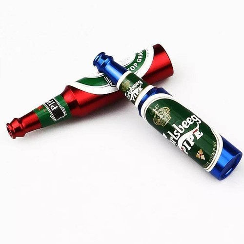 5pcs A set Tobacco Smoking Pipe Beer Bottle Shape Cigarette Metal Pipe Portable
