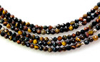 HSN Jay King Sterling Silver 5-Row Tiger Eye Gemstone 18" Bead Necklace — photo 4