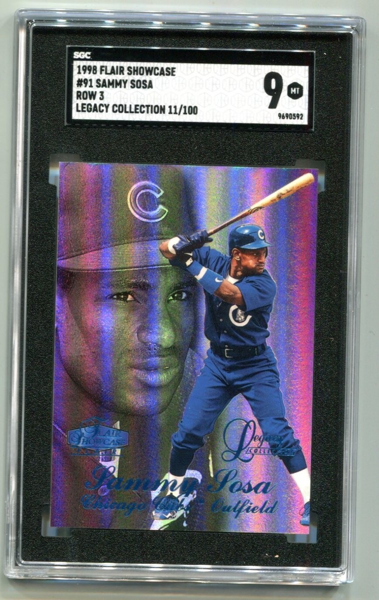 1998 Flair Showcase Sammy Sosa Legacy Collection Row 3 11/100 SGC 