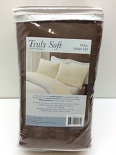 Truly Soft Everyday Sheet Set Brown Polyester Wrinkle Resistant Full Size