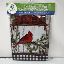 Cardinal Noel Christmas Garden Flag 12”x18” Made In USA Holidays Outdoor NEW