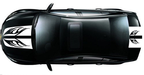 Car Decals Stripe Flames 3'' for Cruze Trax Vinyl Hood Rear Stickers ZC969 4pcs - Picture 3 of 6