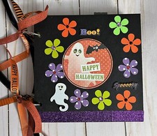 HALLOWEEN Scrapbook Album Spooky 6x6 Journal Paper Piecing