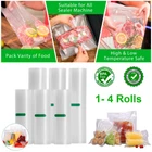 Vacuum Sealer Bags Roll 8"x20' 11"x20' 8"x50' 11"x50' Kitchen Food Storage Bags