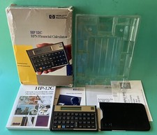 Vintage HP 12C Financial Calculator w Original Case Manual Made In Brazil New