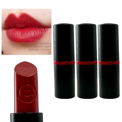 3 Pack Essence Ultra Last Instant Colour Creamy Lipstick 12 Head To-Ma-Toes