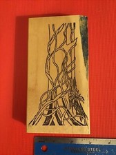 B10; Unbranded Rubber Stamp: Vine Covered Tree