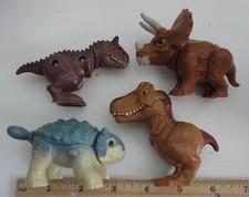  4 Jurassic World Camp Cretaceous McDonald's Dinosaur Toys T-Rex Triceratops 