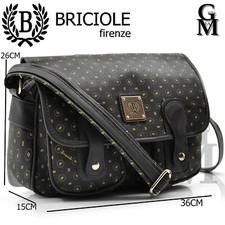 borsa firmata BRICIOLE FIRENZE ITALY donna originale FANTASIA NERO tracolla