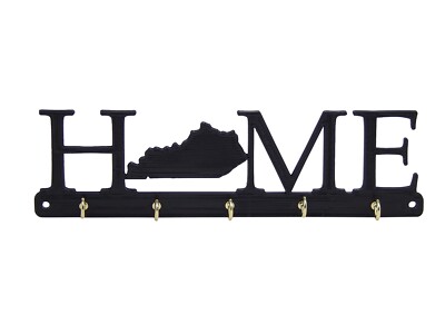 Kentucky Home State Shape Key Holder Hanger Rack Hooks Housewarming Wall Gift