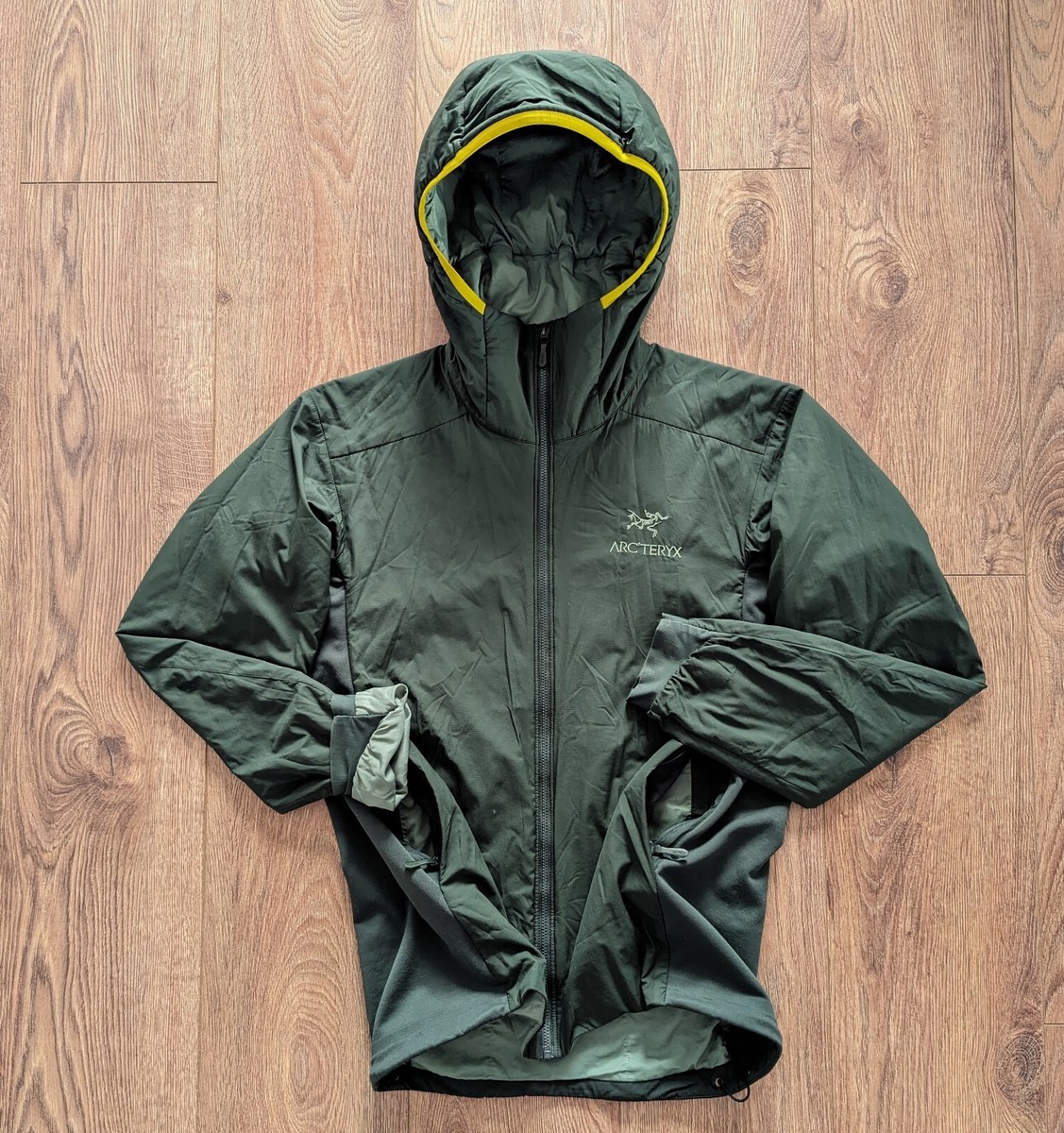 Arc'teryx Atom LT Green Hooded Men's Jacket Outdoor Trekking Arc'teryx Atom LT Green Hooded Men's Jacket Outdoor Trekking