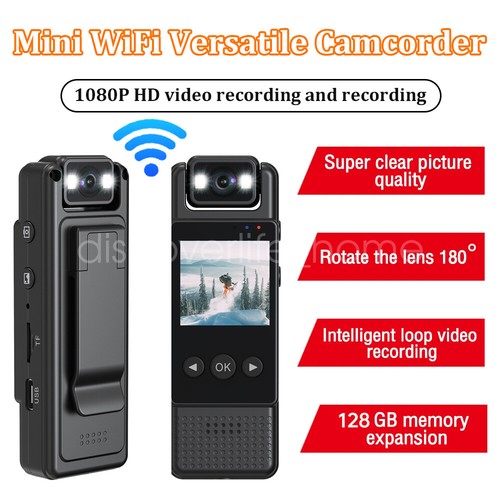 1080P Mini Wifi Body Camera HD 180° Video DVR Motion Detection Cam Sports Cam - Picture 18 of 23