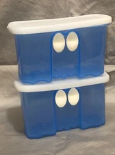 TUPPERWARE FRIDGESMART VENTED CONTAINER SET 2  #4735 1 1/2CUP FRUIT VEGIES T3A