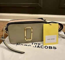 Marc Jacob Snapshot Dust Multi Sling bag WALLET Purse Beige Pink Grey FREE SHIP