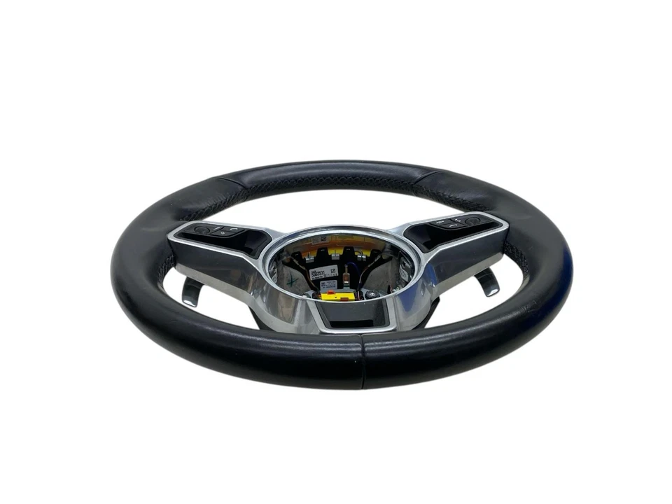 2015-2024 PORSCHE MACAN LEATHER WRAPPED STEERING WHEEL & PADDLE SHIFTERS *WEAR* - Image 2 of 4