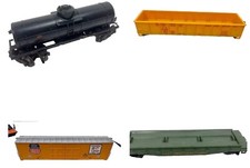 Tyco Lionel HO 4 Train Cars Vintage