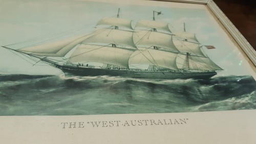 coppia QUADRI VECCHIE STAMPE velieri "SIR DAVID SCOTT " e the "WEST AUSTRALIAN " - Picture 6 of 7